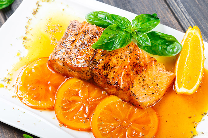 fish zesty orange glaze