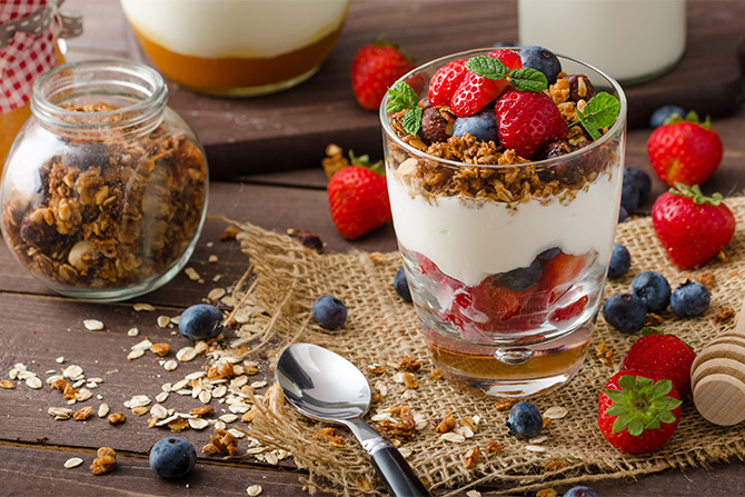 protein fruit pudding