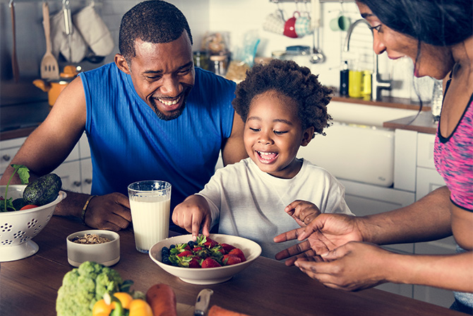 family healthy eating