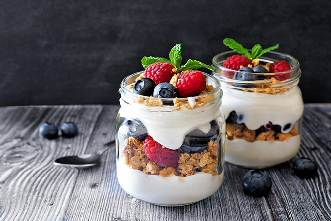 yogurt variations granola fruit